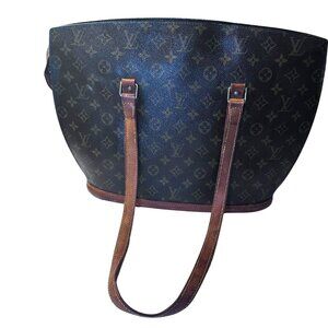 Authentic Louis Vuitton Monogram Babylon Tote Bag Coated Canvas and Leather